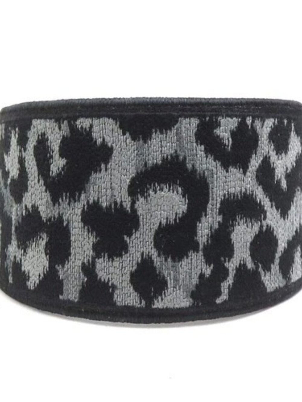 Auth Christian Dior Leopard Head Band Black/Gray Canvas - h32080a - Picture 2 of 10
